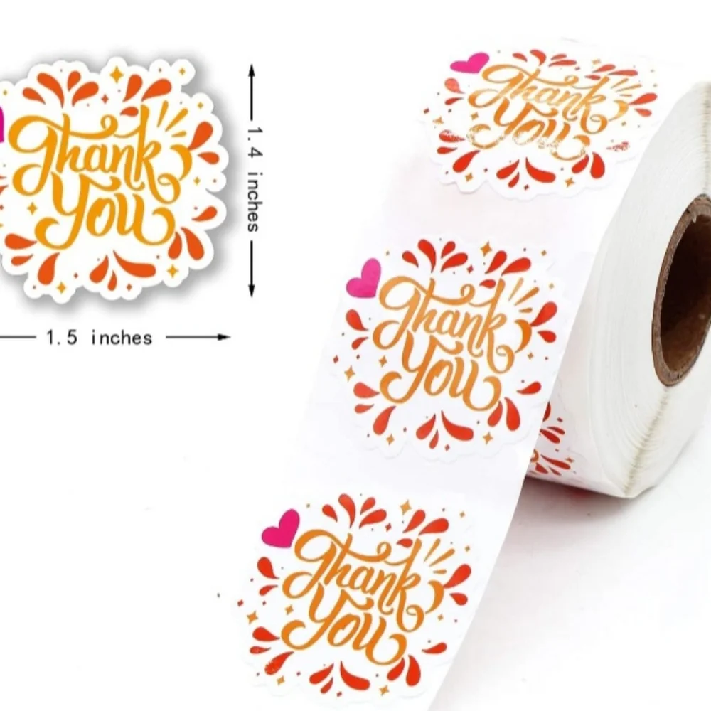 100 Pieces Mixed Variety Thank You Stickers